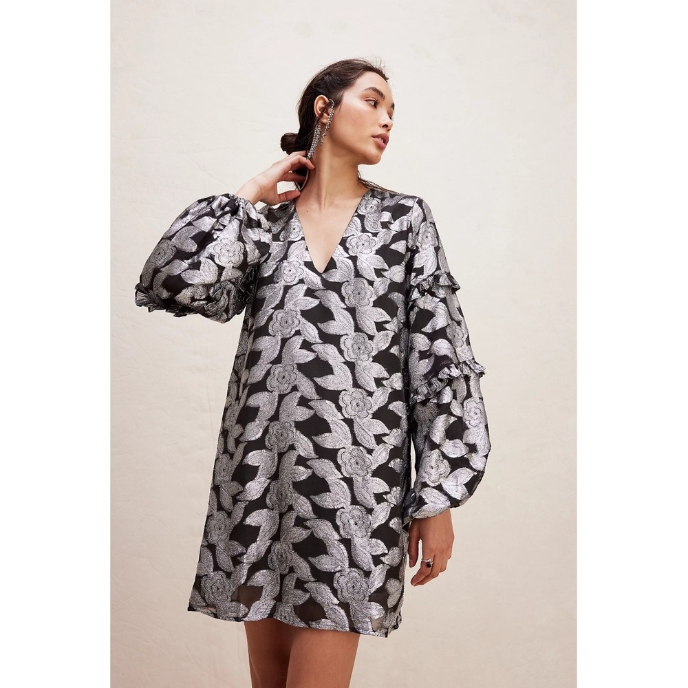 JEN'S PIRATE BOOTY X Free People Rising‎ Star Metallic Mini Dress Womens Medium
